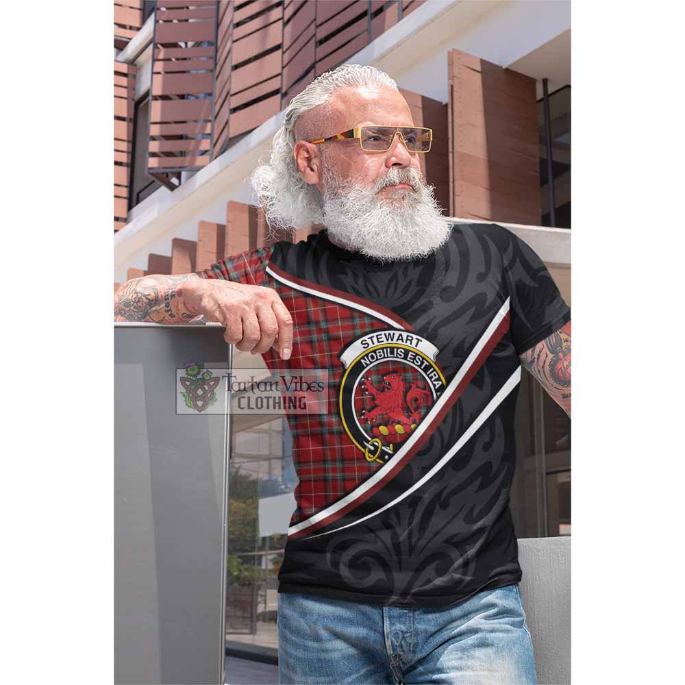 Stewart (Stuart) of Bute Tartan Family Crest Cotton T-shirt Celtic Scottish Thistle Floral - Tartan Vibes Clothing