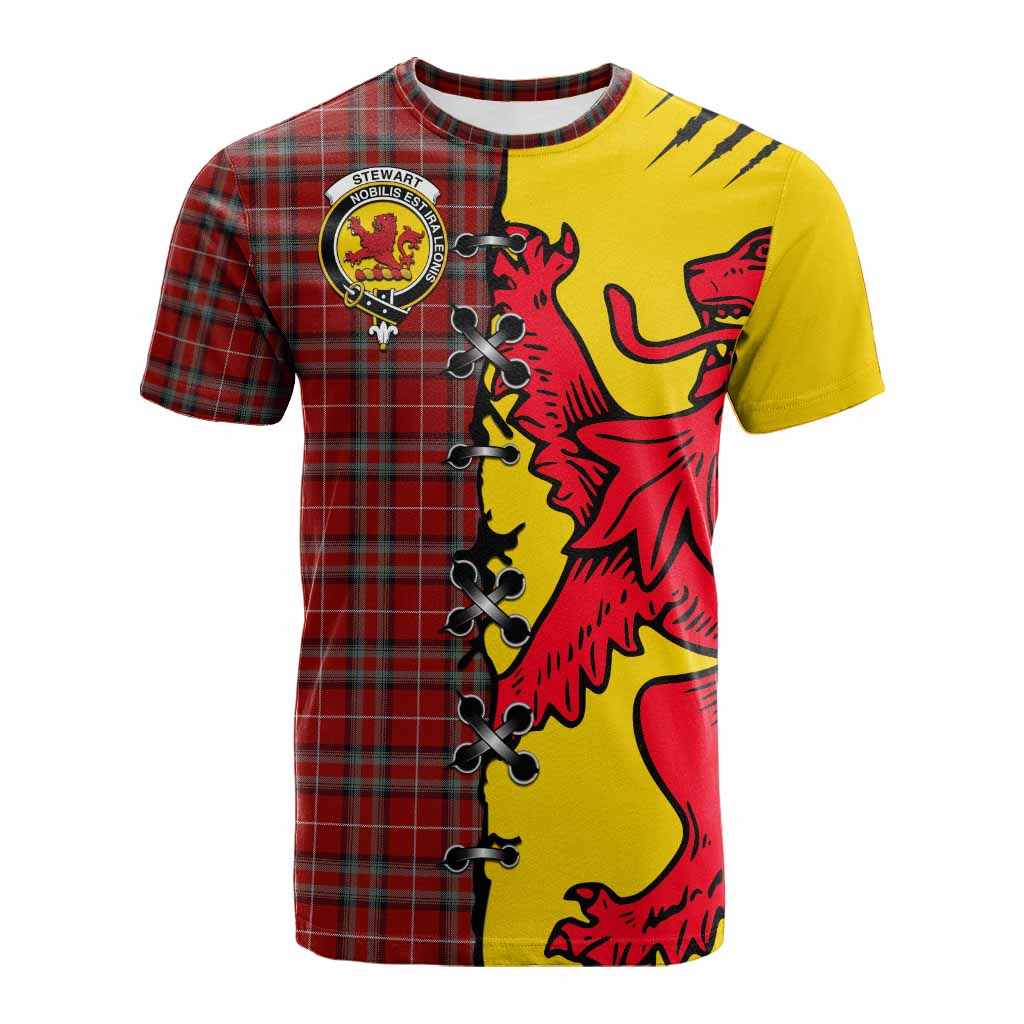 Stewart (Stuart) of Bute Tartan Family Crest Cotton T-shirt Lion Rampant Honor - Tartan Vibes Clothing