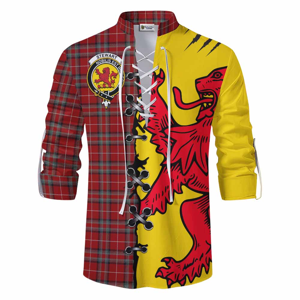 Stewart (Stuart) of Bute Tartan Family Crest Ghillie Kilt Shirt Lion Rampant Honor - Tartan Vibes Clothing