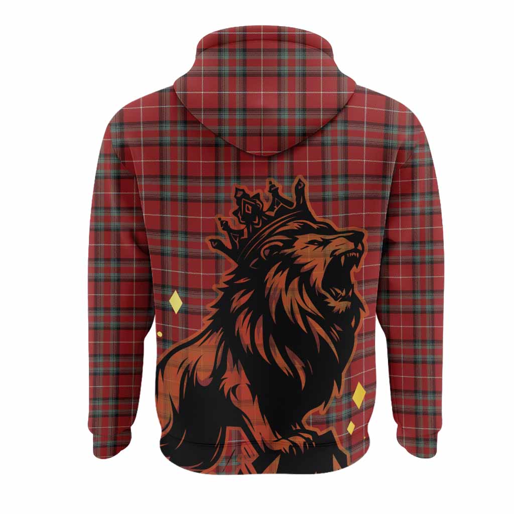 Stewart (Stuart) of Bute Tartan Family Crest Hoodie Crowned Lion Roaring