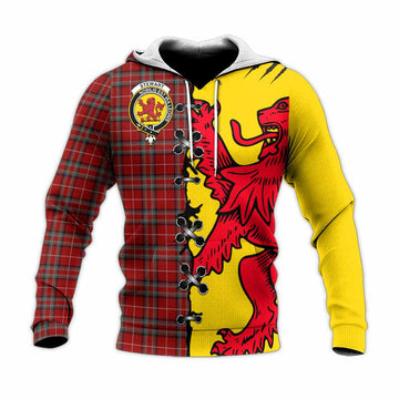 Stewart (Stuart) of Bute Tartan Family Crest Knitted Hoodie Lion Rampant Honor