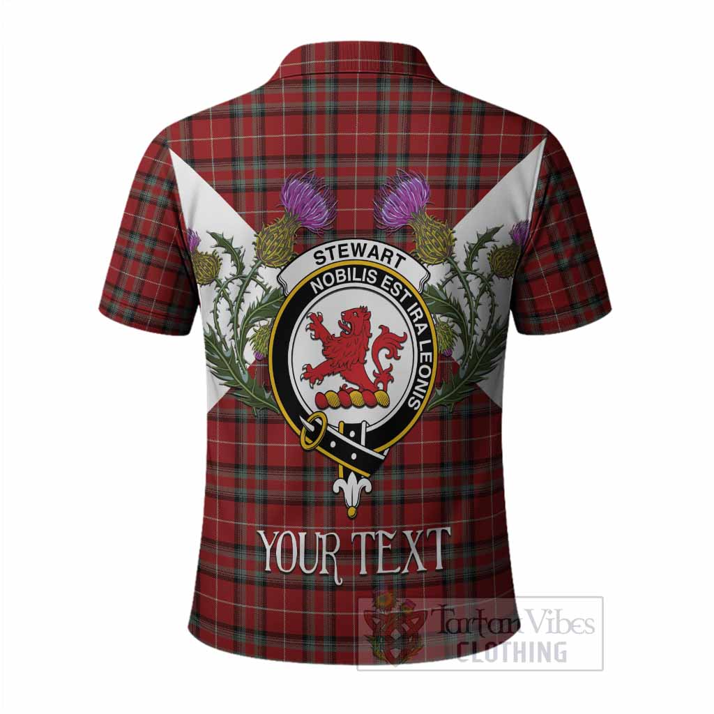 Stewart (Stuart) of Bute Tartan Family Crest Polo Shirt Scottish Burns Night Thistle Floral