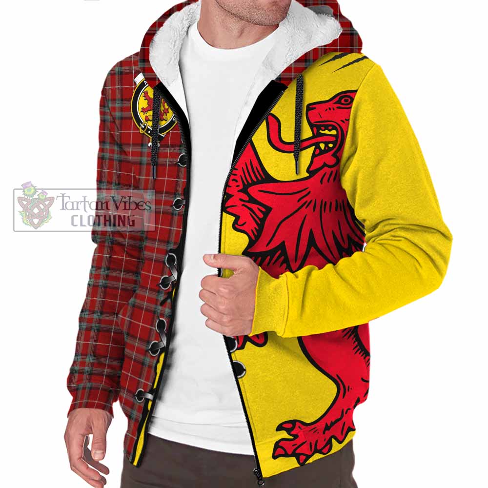 Stewart (Stuart) of Bute Tartan Family Crest Sherpa Hoodie Lion Rampant Honor - Tartan Vibes Clothing