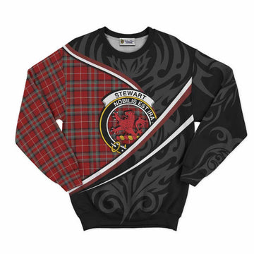 Stewart (Stuart) of Bute Tartan Family Crest Sweatshirt Celtic Scottish Thistle Floral