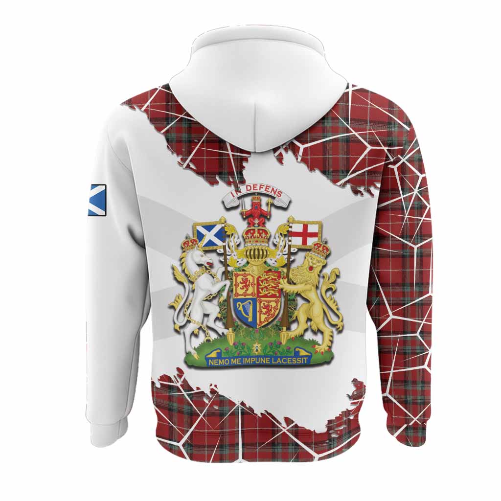 Stewart (Stuart) of Bute Tartan Hoodie with Family Crest and Lion Rampant Grunge Style