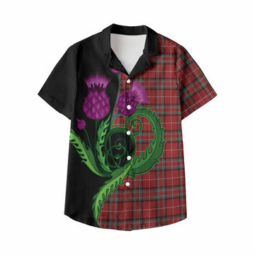 Stewart (Stuart) of Bute Tartan Kid Hawaiian Shirt Traditional Scottish Thistle