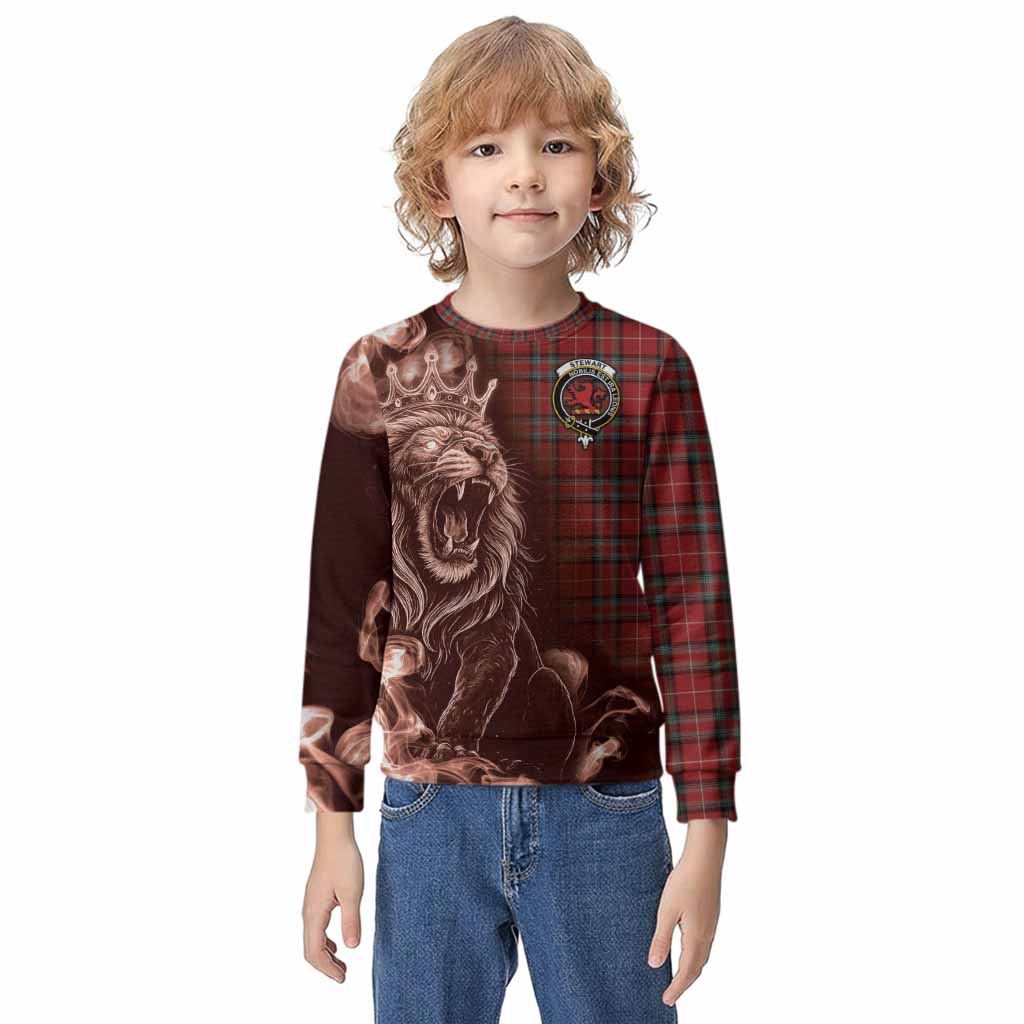 Stewart (Stuart) of Bute Tartan Kid Knitted Sweatshirt Roaring Lion Heritage