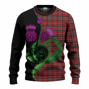 Stewart (Stuart) of Bute Tartan Knitted Sweater Traditional Scottish Thistle