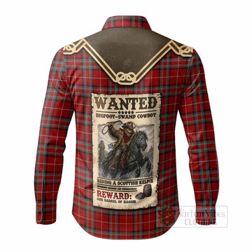 Stewart (Stuart) of Bute Tartan Long Sleeve Button Shirts Bigfoot Riding The Kelpie Monster