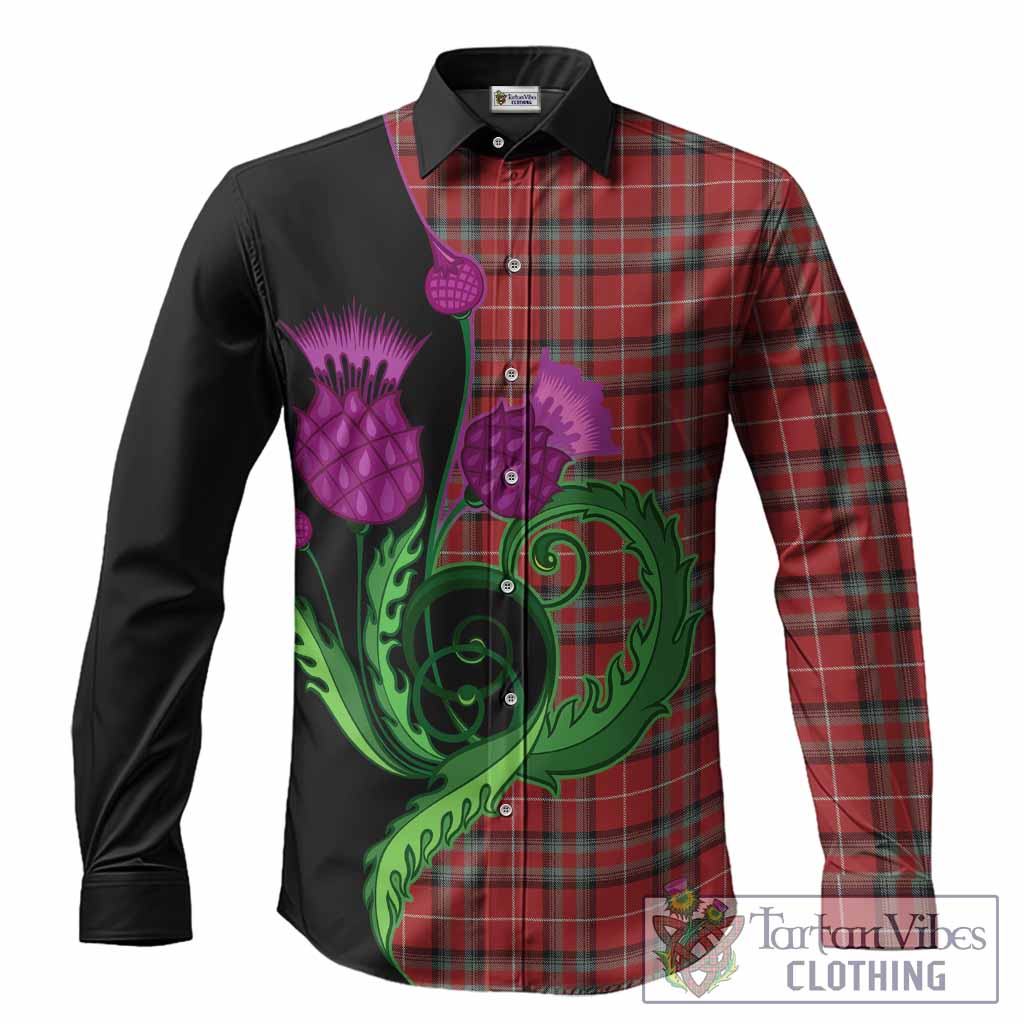 Stewart (Stuart) of Bute Tartan Long Sleeve Button Shirts Traditional Scottish Thistle