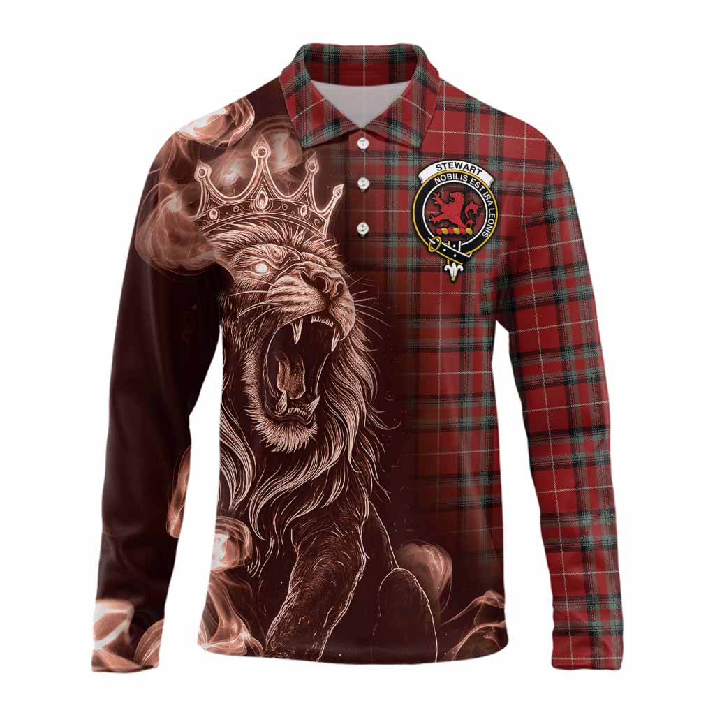 Stewart (Stuart) of Bute Tartan Long Sleeve Polo Shirt Roaring Lion Heritage