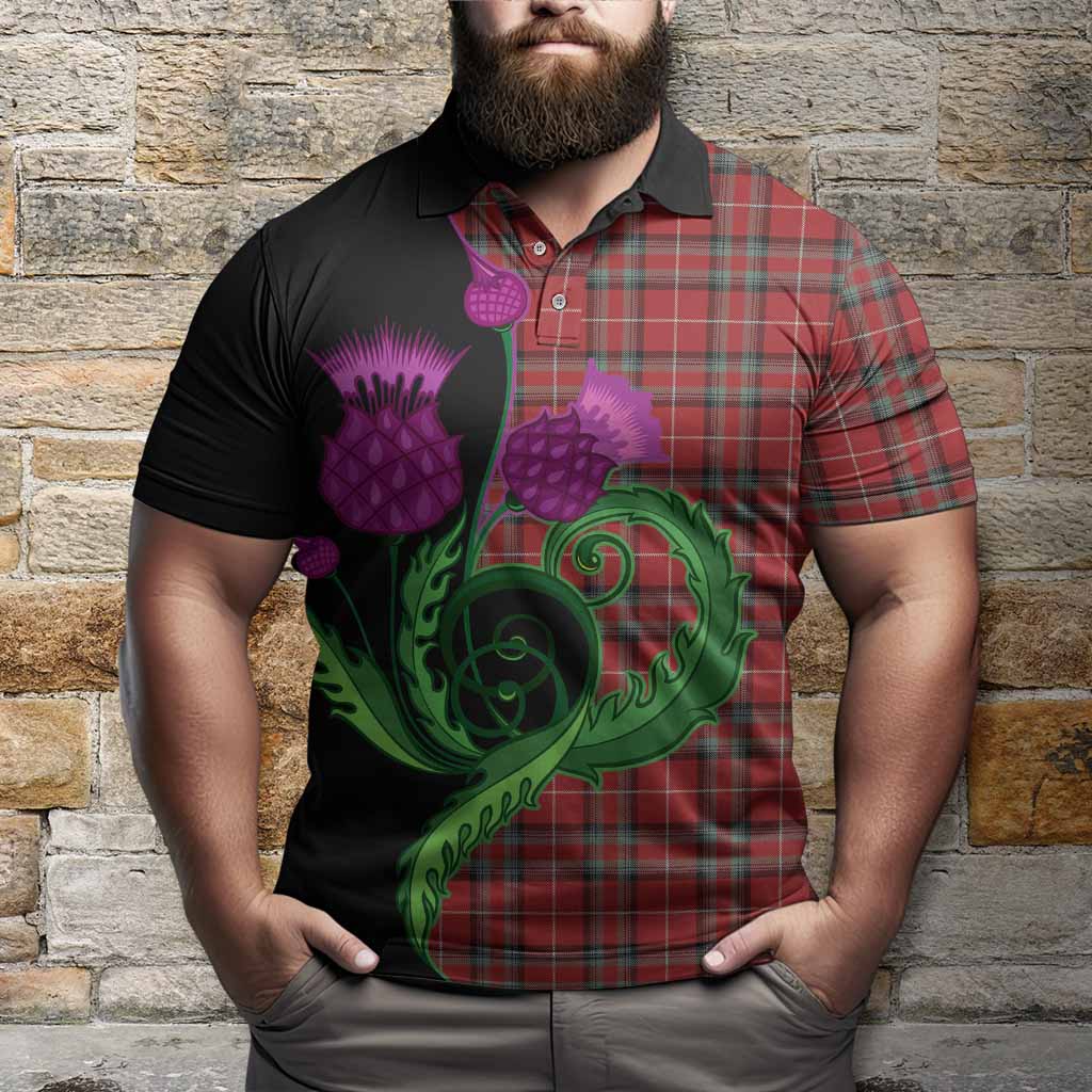 Stewart (Stuart) of Bute Tartan Polo Shirt Traditional Scottish Thistle