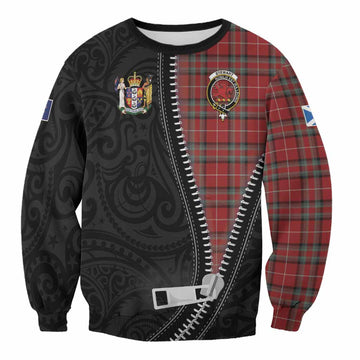 Stewart (Stuart) of Bute Tartan Sweatshirt New Zealand Pattern Unique Zipper Stylized