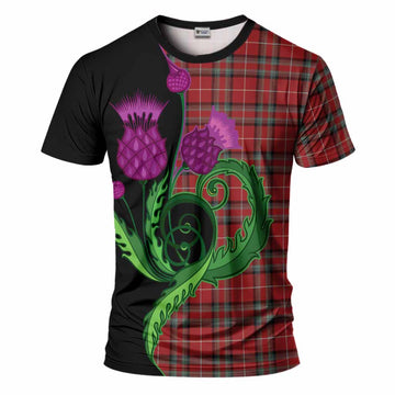 Stewart (Stuart) of Bute Tartan T-Shirt Traditional Scottish Thistle