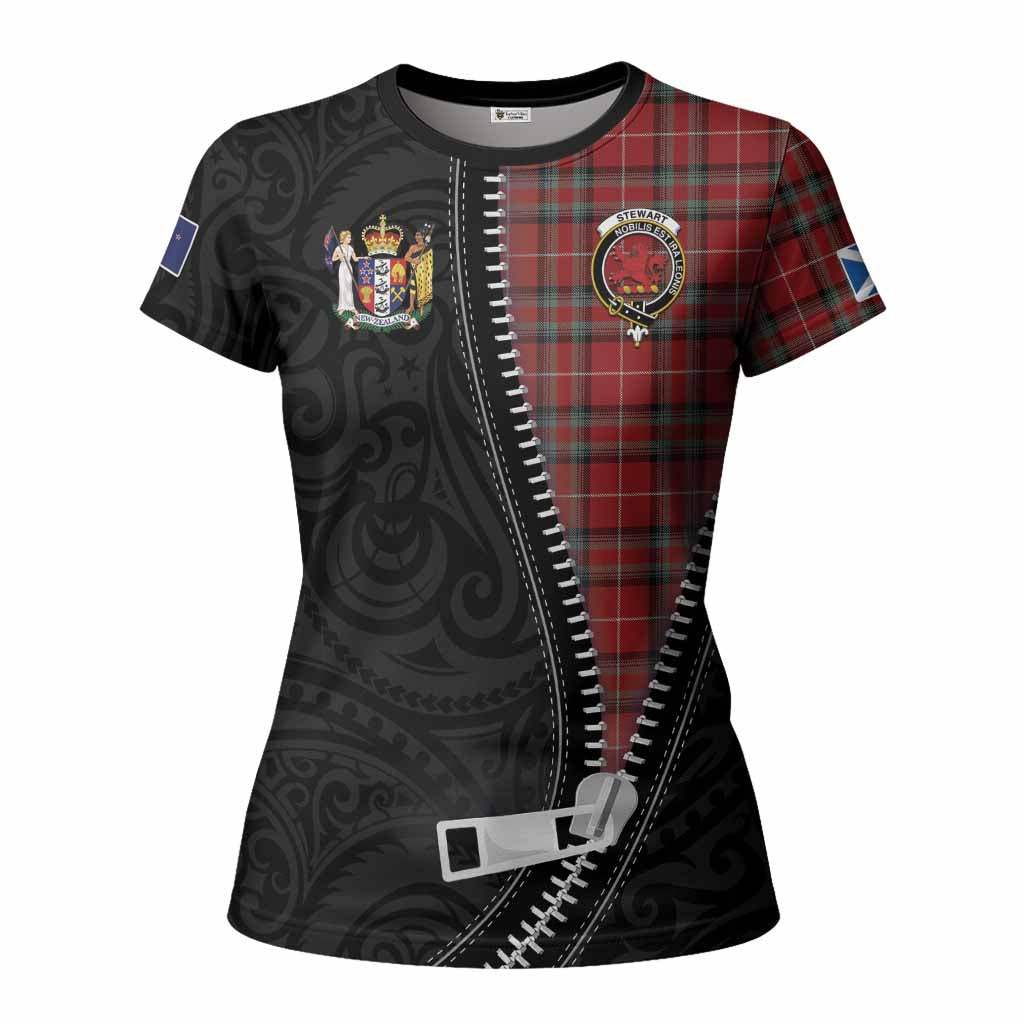 Stewart (Stuart) of Bute Tartan Women T shirt New Zealand Pattern Unique Zipper Stylized