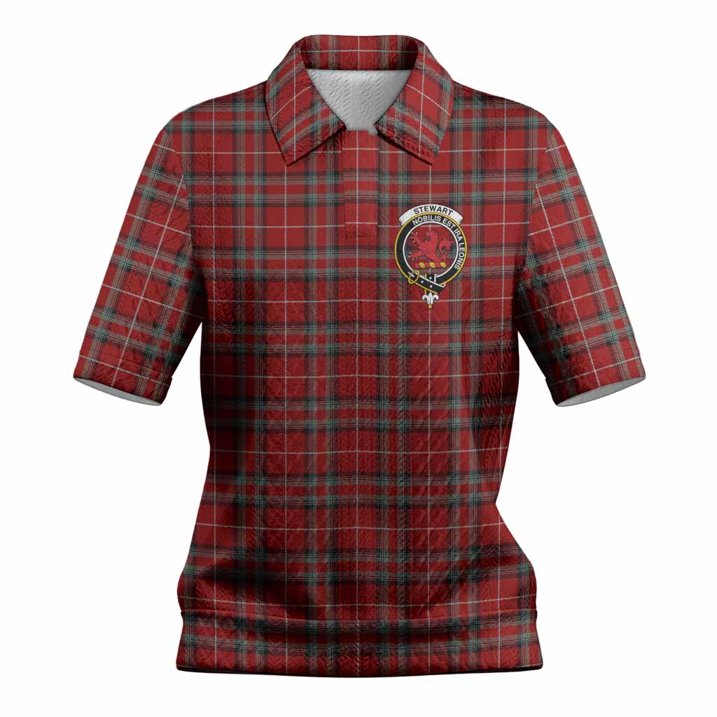 Stewart (Stuart) of Bute Tartan Women’s Polo Sweater Top with Family Crest