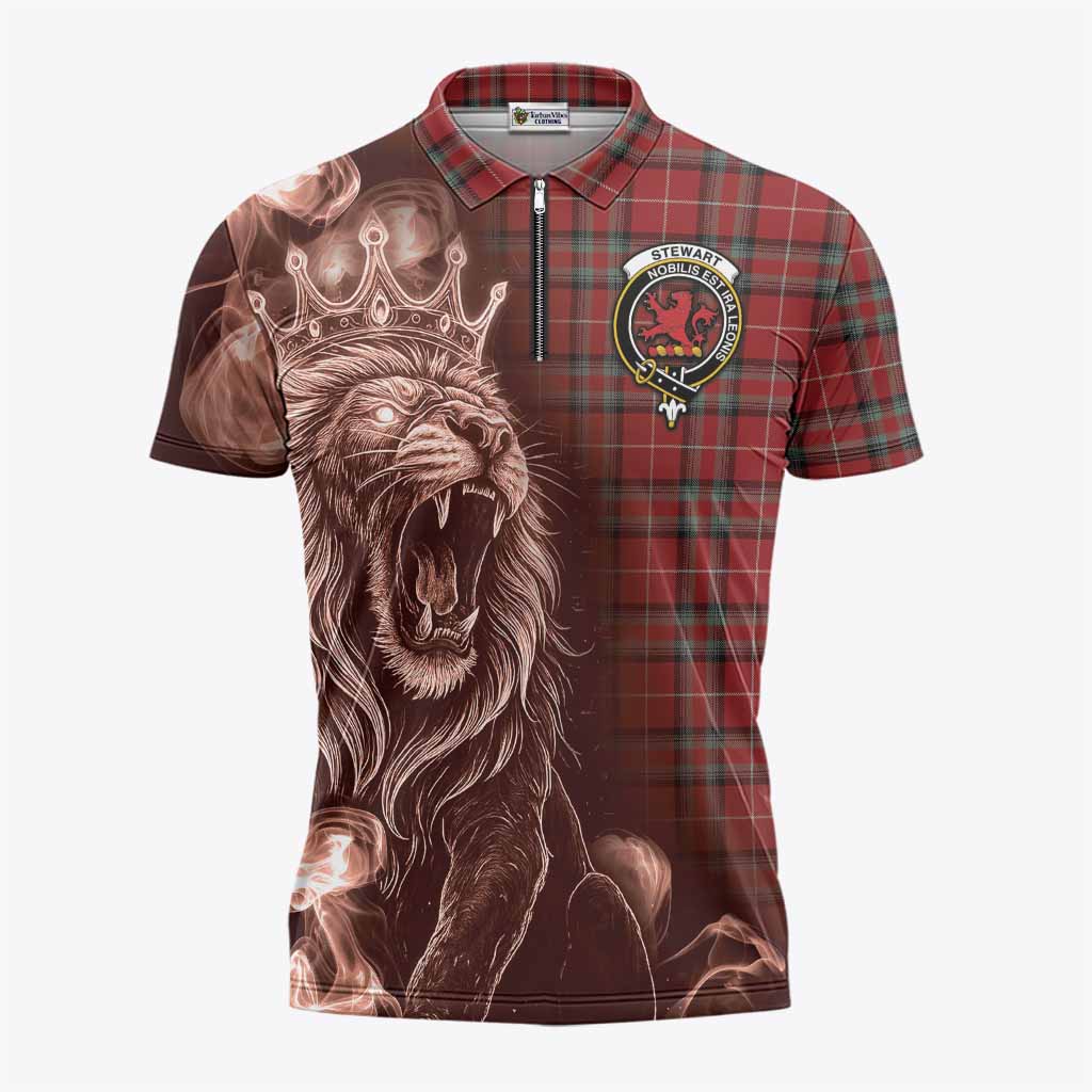 Stewart (Stuart) of Bute Tartan Zipper Polo Shirt Roaring Lion Heritage