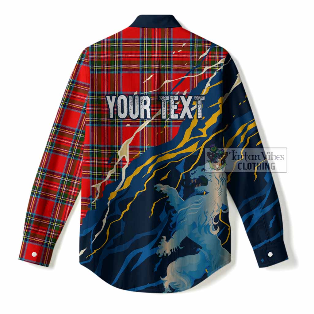 Stewart (Stuart) Scotland Tartan Women Casual Shirt WC2026 Football - We'll Be Coming