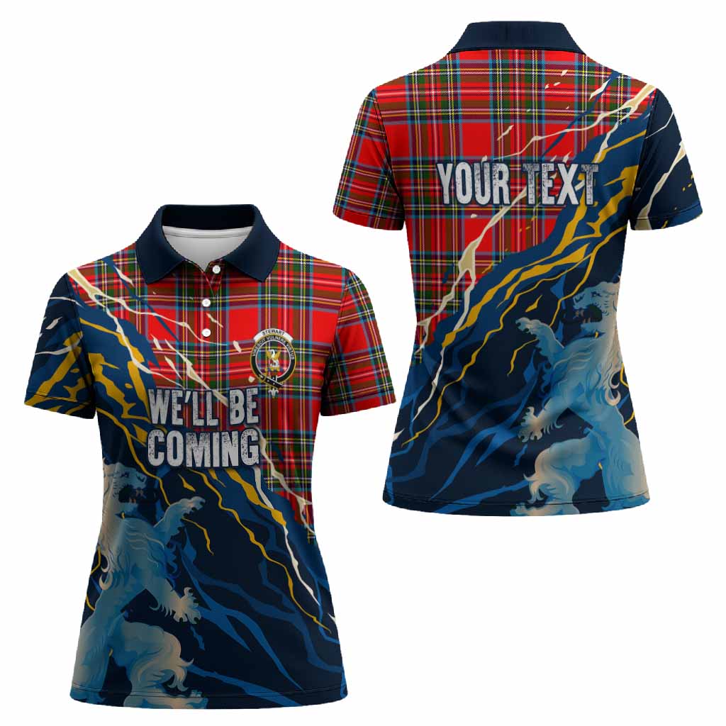 Stewart (Stuart) Scotland Tartan Women Polo Shirt WC2026 Football - We'll Be Coming
