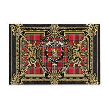 Stewart (Stuart) Scottish Tartan Crest House Flag Royal Stylized 48*72 inch (120*180 cm) - Tartan Vibes Clothing