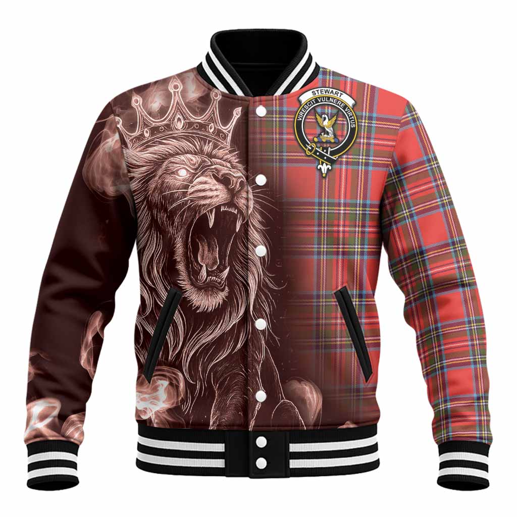 Stewart (Stuart) Tartan Baseball Jacket Roaring Lion Heritage