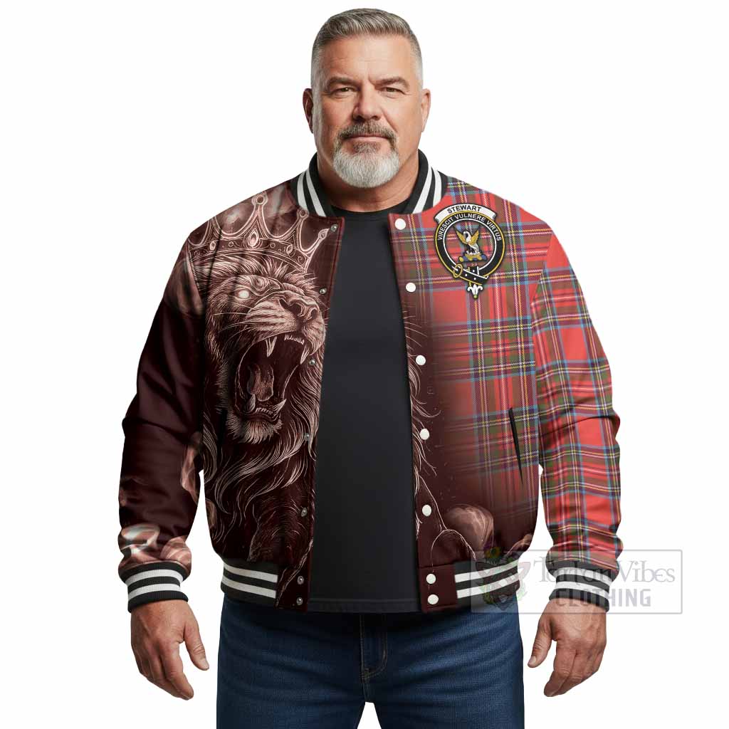Stewart (Stuart) Tartan Baseball Jacket Roaring Lion Heritage