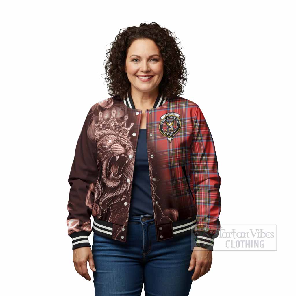 Stewart (Stuart) Tartan Baseball Jacket Roaring Lion Heritage