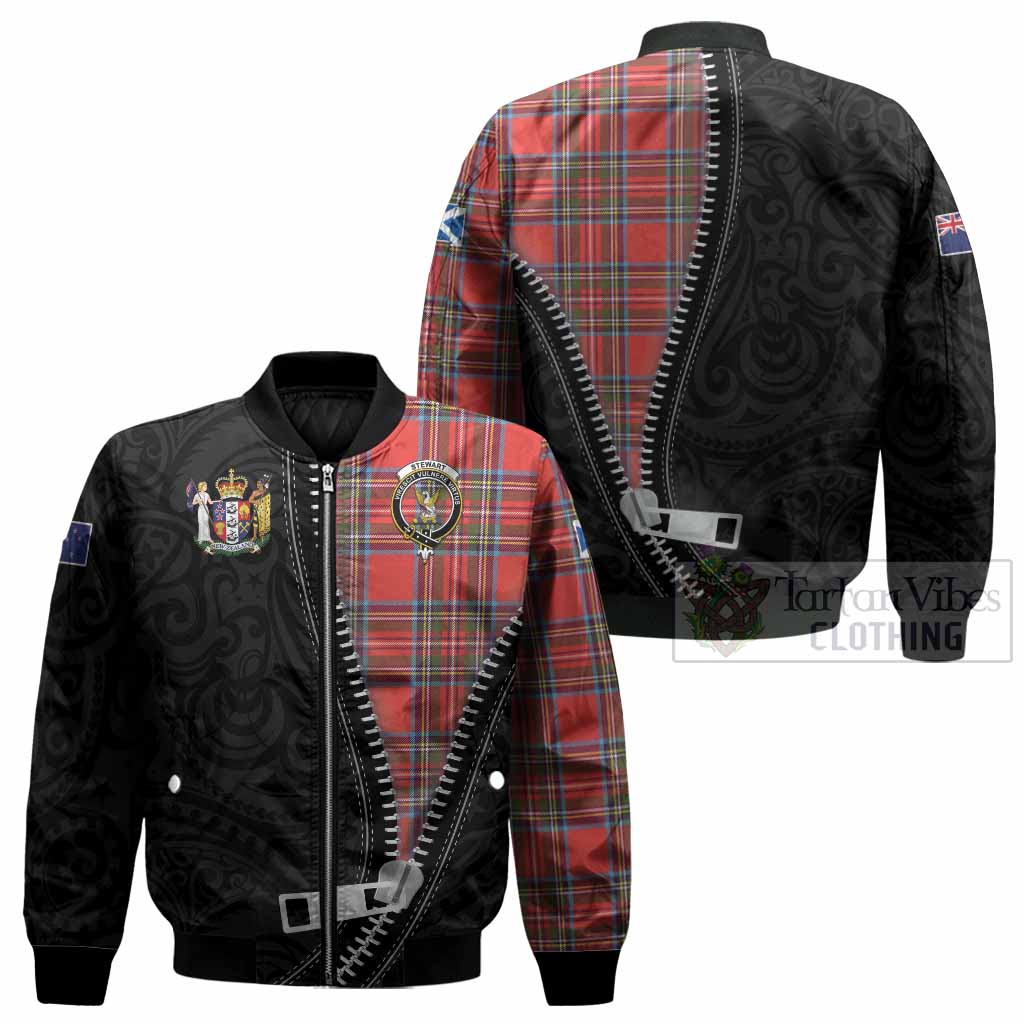Stewart (Stuart) Tartan Bomber Jacket New Zealand Pattern Unique Zipper Stylized