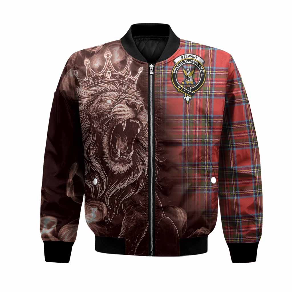 Stewart (Stuart) Tartan Bomber Jacket Roaring Lion Heritage