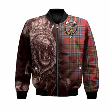 Stewart (Stuart) Tartan Bomber Jacket Roaring Lion Heritage