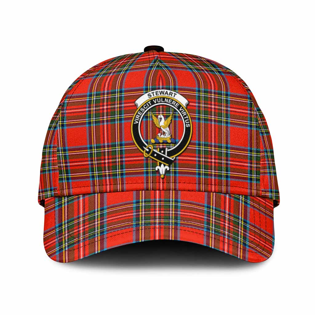 Stewart (Stuart) Tartan Classic Cap with Family Crest