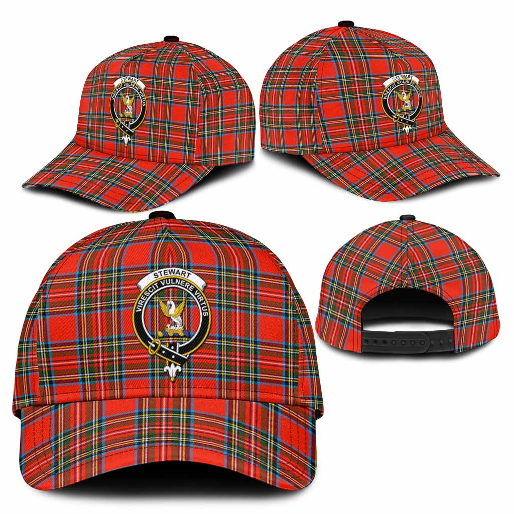 Stewart (Stuart) Tartan Classic Cap with Family Crest
