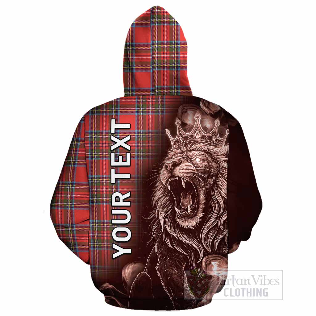 Stewart (Stuart) Tartan Cotton Hoodie Roaring Lion Heritage