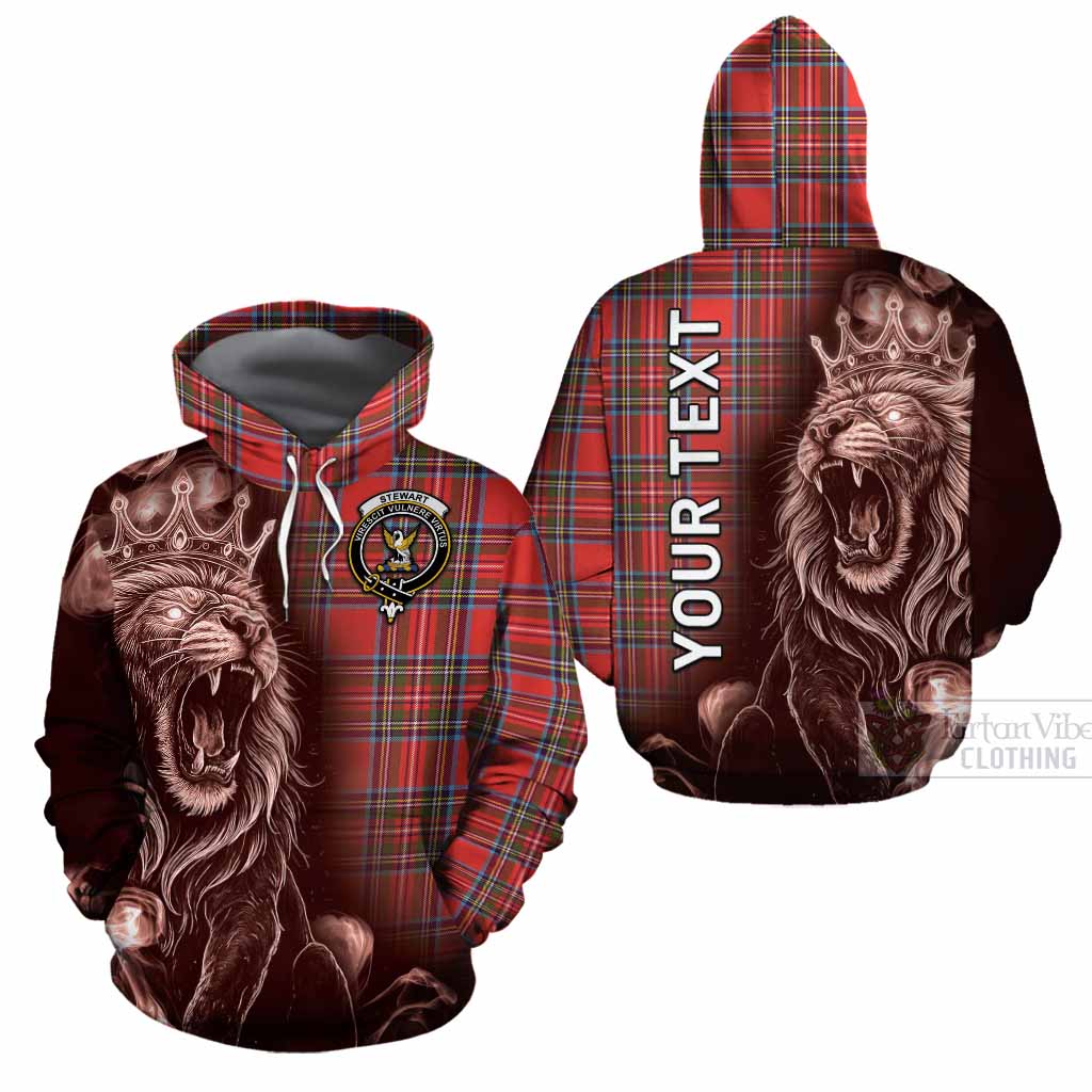 Stewart (Stuart) Tartan Cotton Hoodie Roaring Lion Heritage
