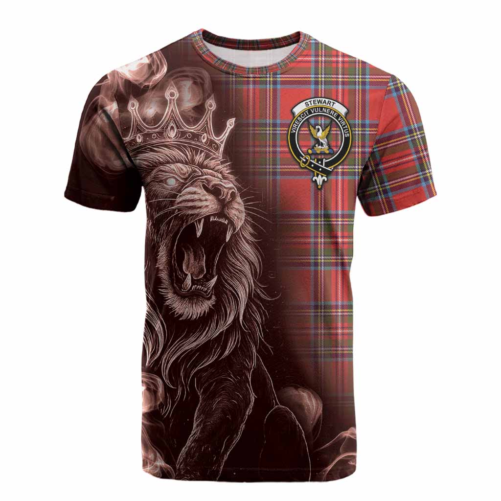 Stewart (Stuart) Tartan Cotton T-shirt Roaring Lion Heritage