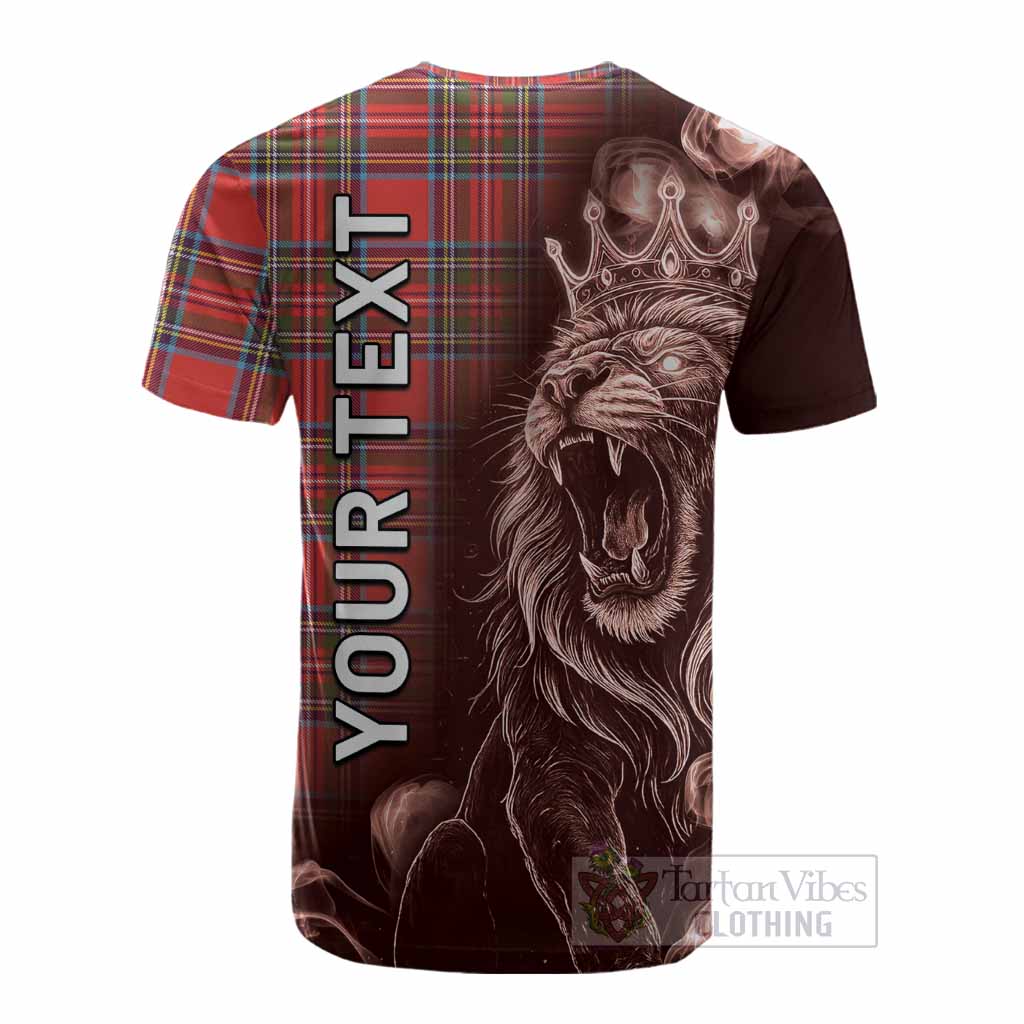 Stewart (Stuart) Tartan Cotton T-shirt Roaring Lion Heritage