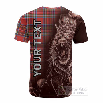 Stewart (Stuart) Tartan Cotton T-shirt Roaring Lion Heritage