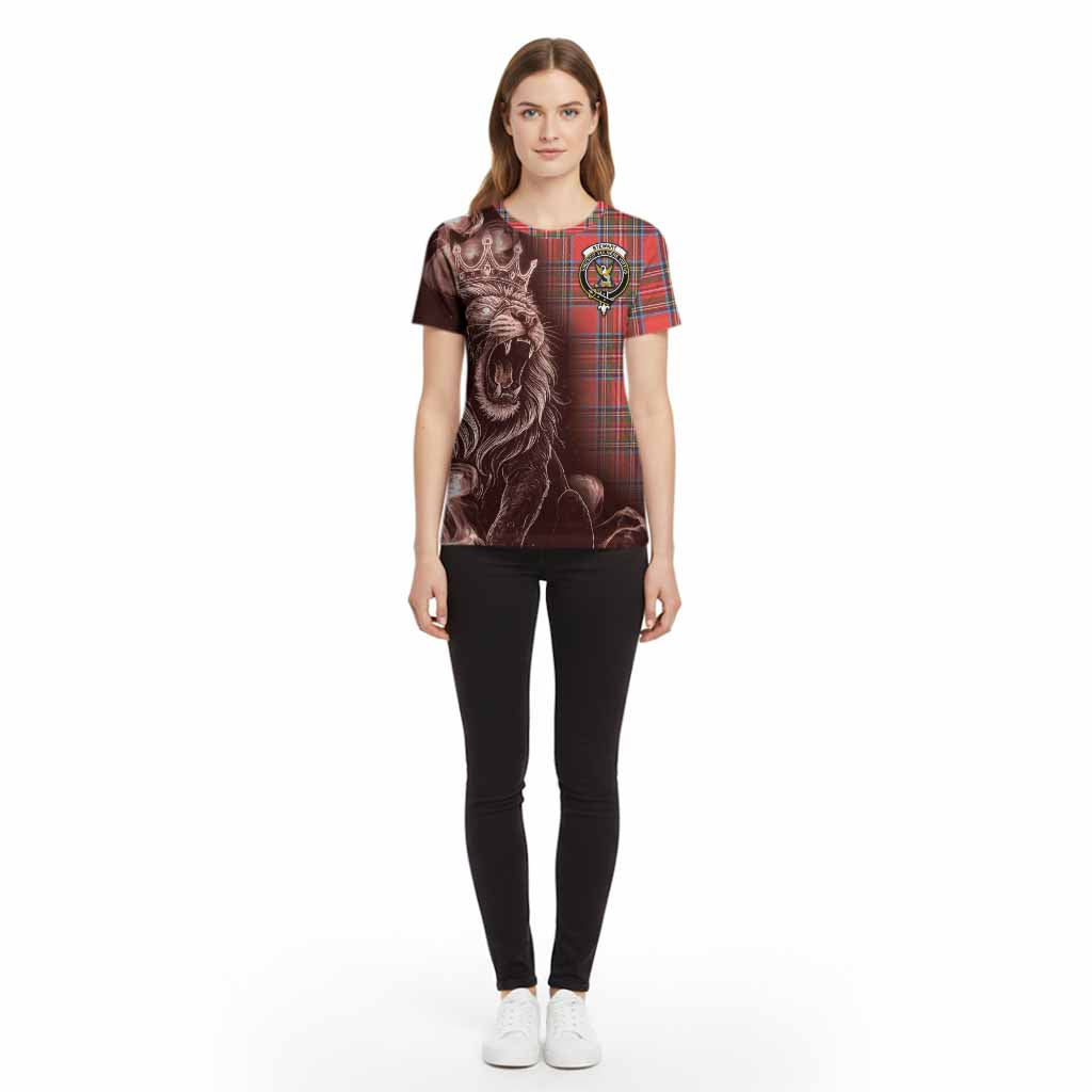 Stewart (Stuart) Tartan Cotton T-shirt Roaring Lion Heritage