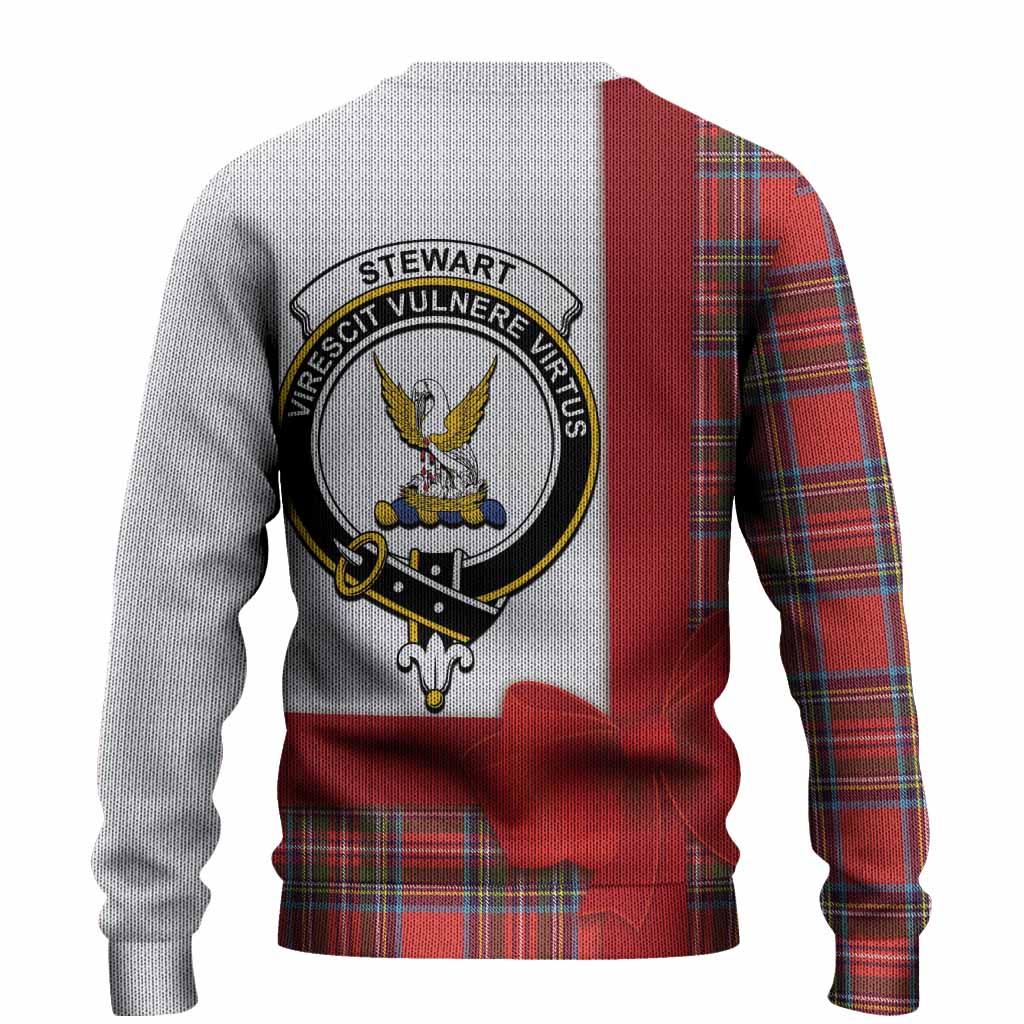 Stewart (Stuart) Tartan Crest Christmas Christmas Ugly Sweater Highland Cow Bagpipes Coquette Bow Style