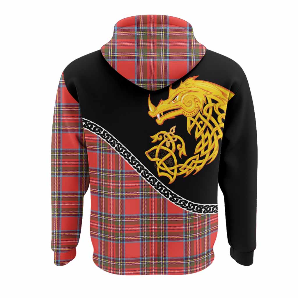 Stewart (Stuart) Tartan Crest Hoodie Legendary Dragon Knot Half Style