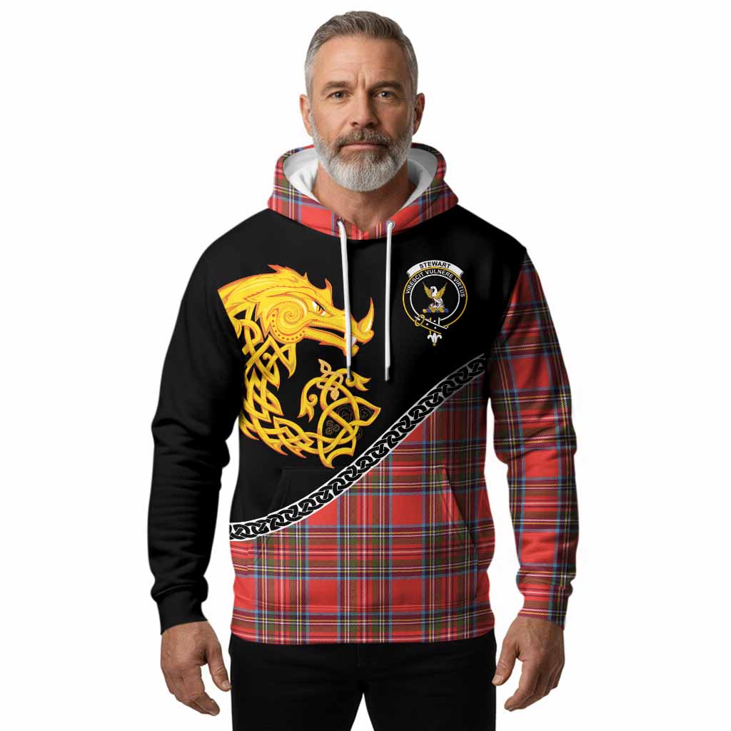 Stewart (Stuart) Tartan Crest Hoodie Legendary Dragon Knot Half Style