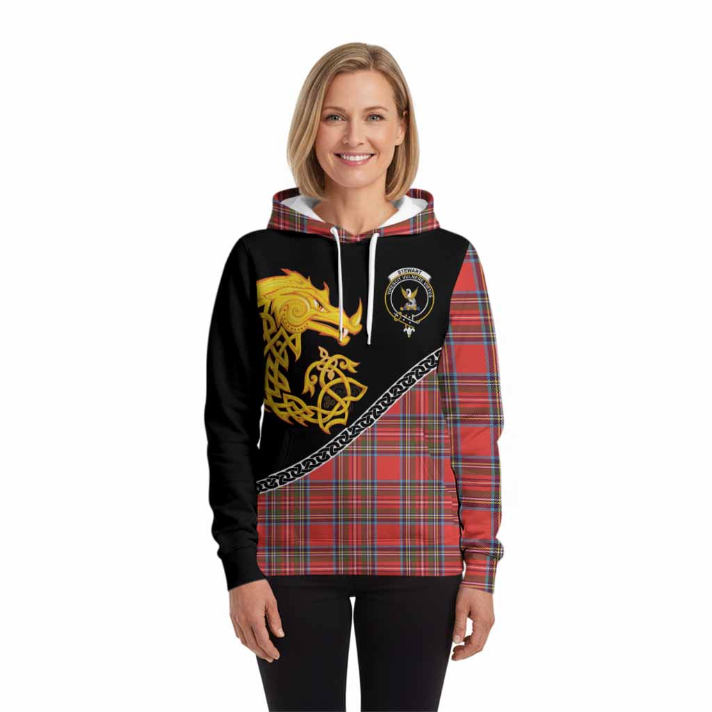 Stewart (Stuart) Tartan Crest Hoodie Legendary Dragon Knot Half Style