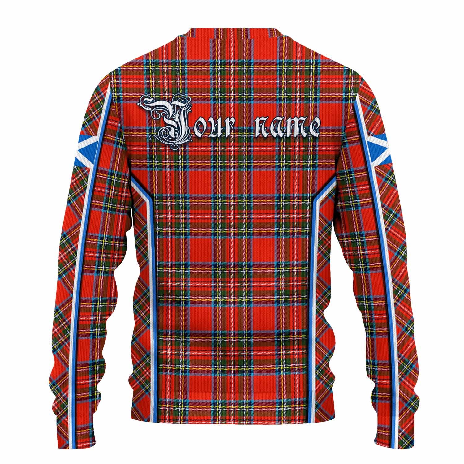 Stewart (Stuart) Tartan Crest Knitted Sweater Scotland Coat of Arm Flag Style - Tartan Vibes Clothing