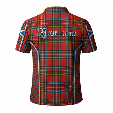 Stewart (Stuart) Tartan Crest Polo Shirt Scotland Coat of Arm Flag Style - Tartan Vibes Clothing