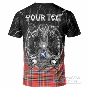 Stewart (Stuart) Tartan Crest T-Shirt Celtic Odin's Raven Legacy