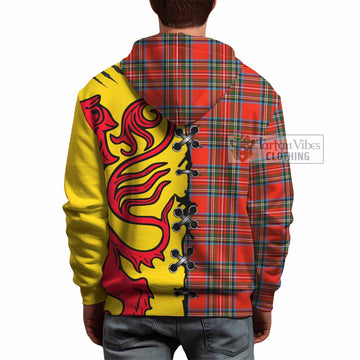 Stewart (Stuart) Tartan Family Crest Hoodie Lion Rampant Honor - Tartan Vibes Clothing
