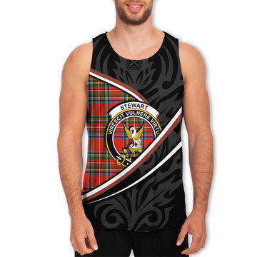 Stewart (Stuart) Tartan Family Crest Men Tank Top Celtic Scottish Thistle Floral