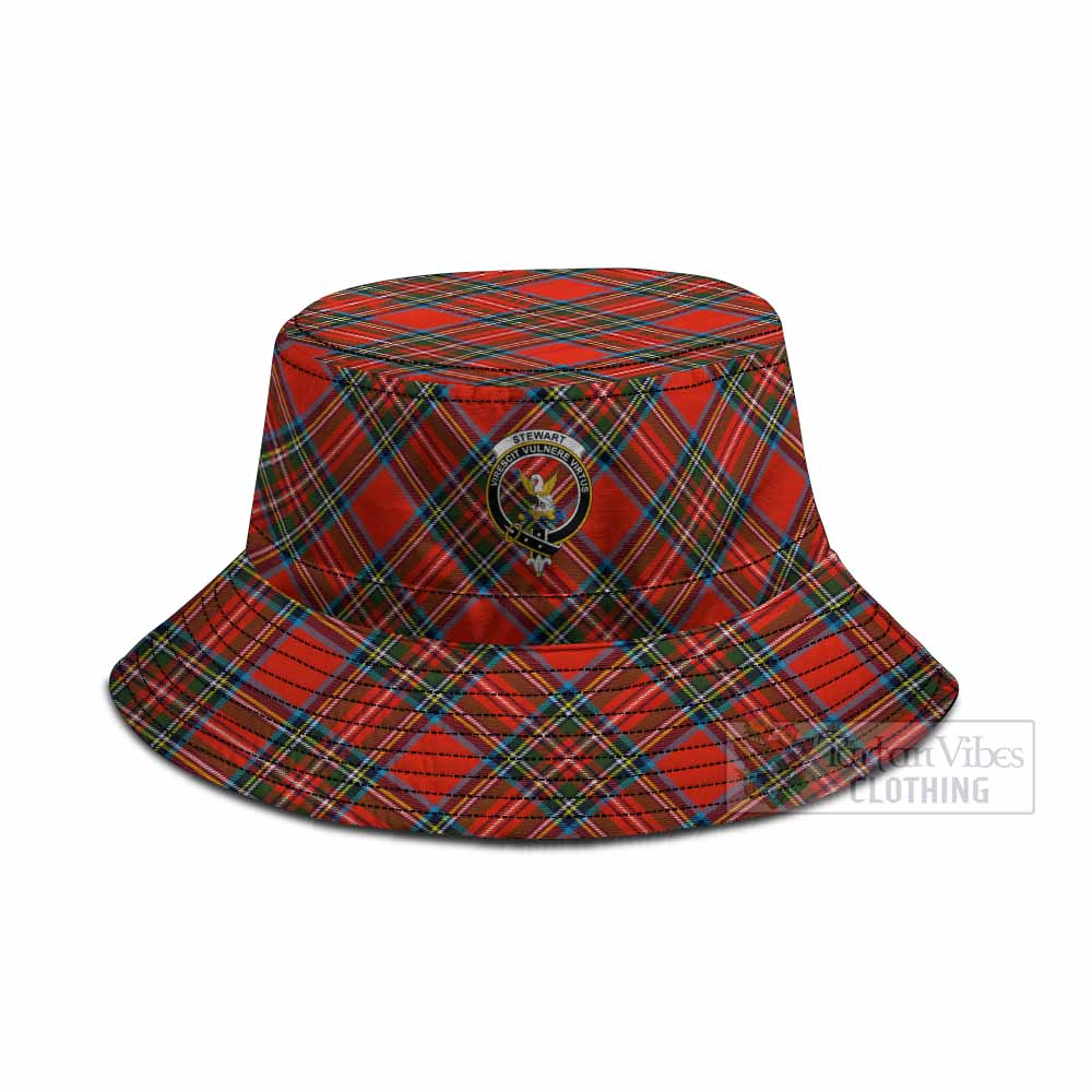 Stewart (Stuart) Tartan Fishing Hat with Family Crest