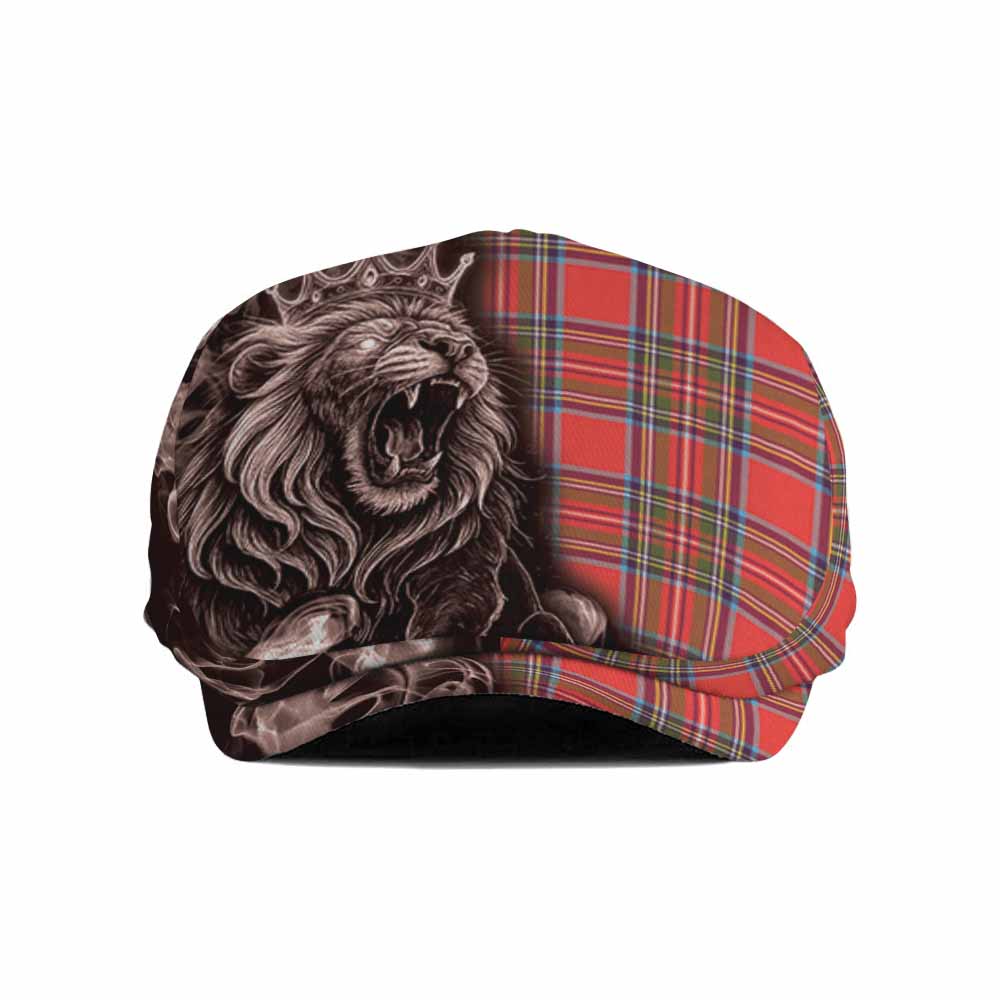 Stewart (Stuart) Tartan Flat Cap, Jeff Cap Roaring Lion Heritage