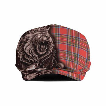Stewart (Stuart) Tartan Flat Cap, Jeff Cap Roaring Lion Heritage